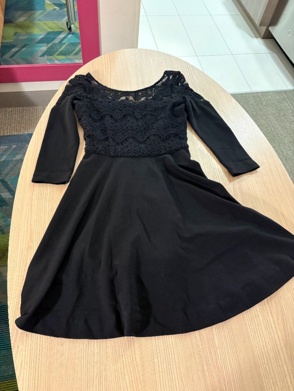 Lilly Pulitzer Remmy Fit and Flare Mini Dress XS Xtra Small Solid Black Zip Back